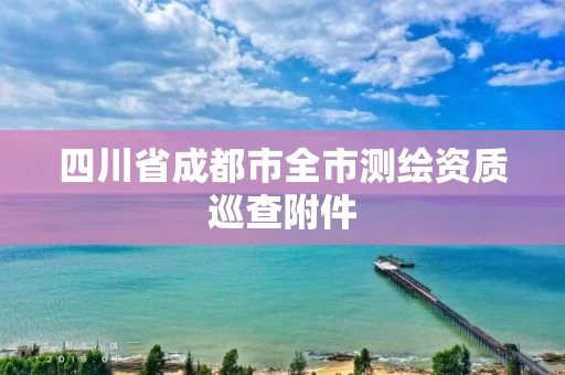 四川省成都市全市测绘资质巡查附件