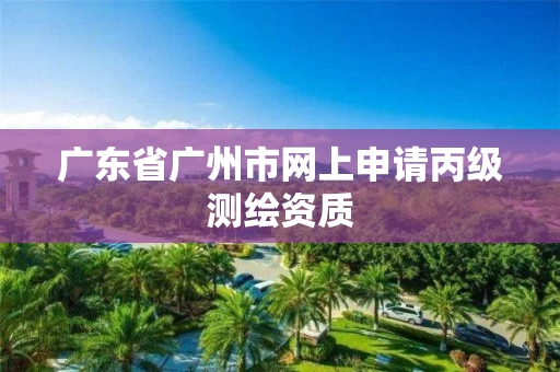 广东省广州市网上申请丙级测绘资质