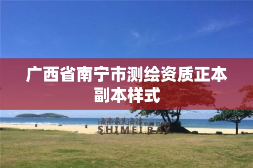 广西省南宁市测绘资质正本副本样式