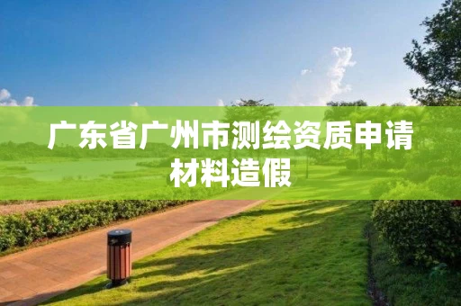 广东省广州市测绘资质申请材料造假 广东省广州市测绘资质申请材料造假