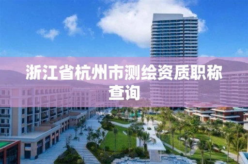 浙江省杭州市测绘资质职称查询 浙江省杭州市测绘资质职称查询