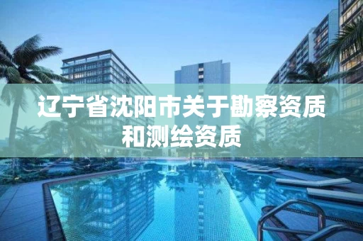 辽宁省沈阳市关于勘察资质和测绘资质