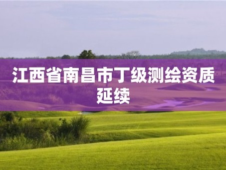 江西省南昌市丁级测绘资质延续