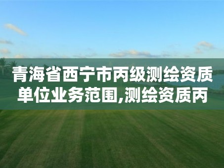 青海省西宁市丙级测绘资质单位业务范围,测绘资质丙级什么意思。