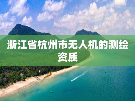 浙江省杭州市无人机的测绘资质