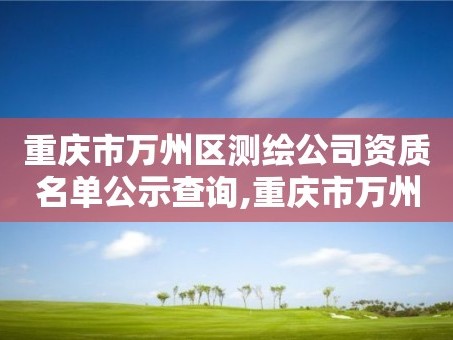重庆市万州区测绘公司资质名单公示查询,重庆市万州区测绘公司资质名单公示查询网。