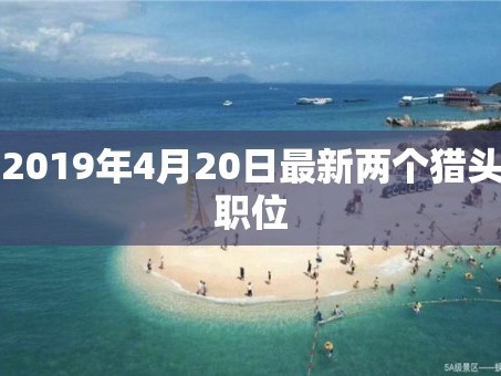 2019年4月20日最新两个猎头职位