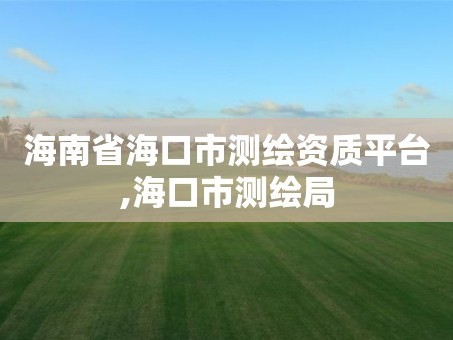 海南省海口市测绘资质平台,海口市测绘局