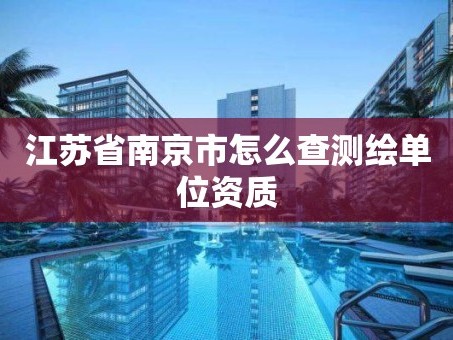 江苏省南京市怎么查测绘单位资质