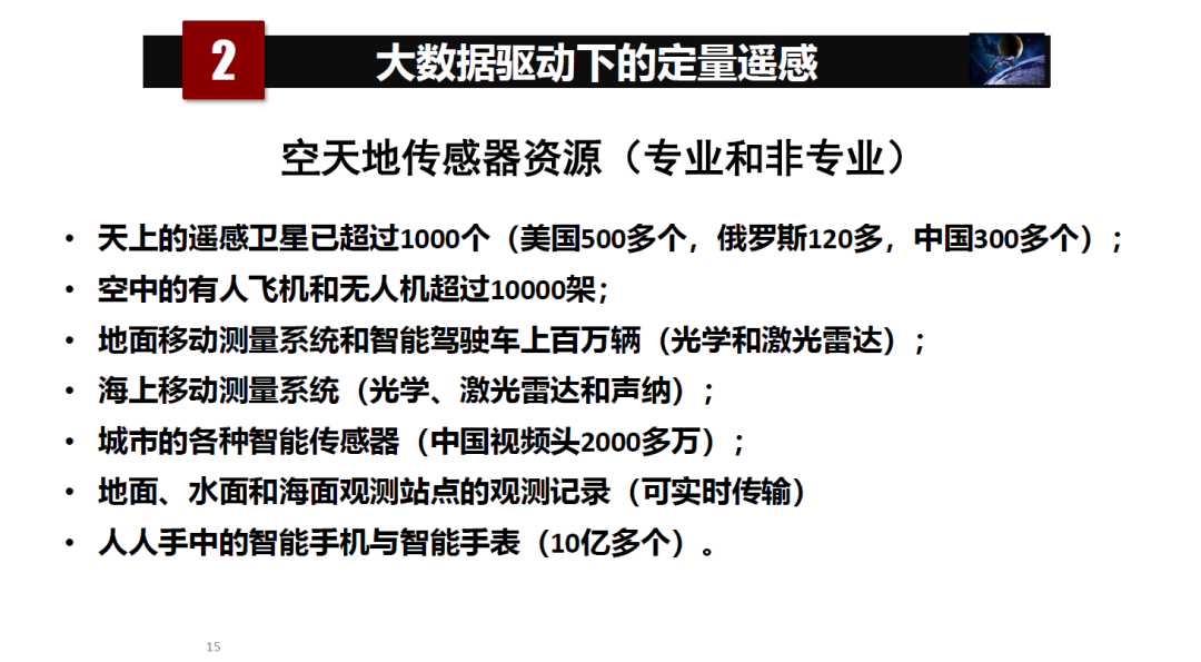 论物联网、大数据、人工智能驱动下的定量遥感