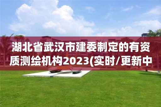 湖北省武汉市建委制定的有资质测绘机构2023(实时/更新中) 湖北省武汉市建委制定的有资质测绘机构2023(实时/更新中)