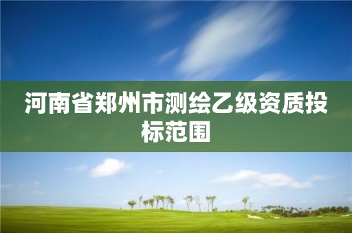 河南省郑州市测绘乙级资质投标范围 河南省郑州市测绘乙级资质投标范围