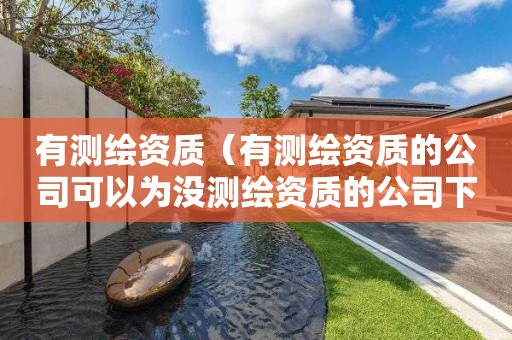 有测绘资质(有测绘资质的公司可以为没测绘资质的公司下委托书吗)