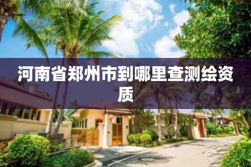 河南省郑州市到哪里查测绘资质 河南省郑州市到哪里查测绘资质