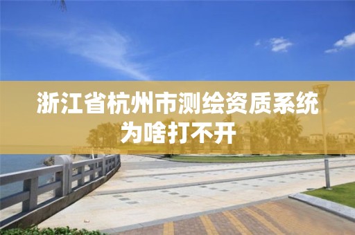 浙江省杭州市测绘资质系统为啥打不开 浙江省杭州市测绘资质系统为啥打不开