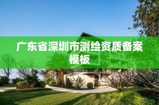 广东省深圳市测绘资质备案模板 广东省深圳市测绘资质备案模板
