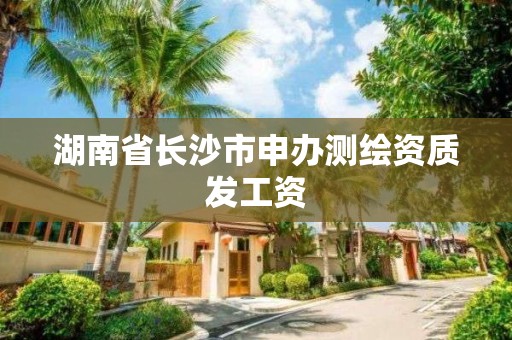 湖南省长沙市申办测绘资质发工资