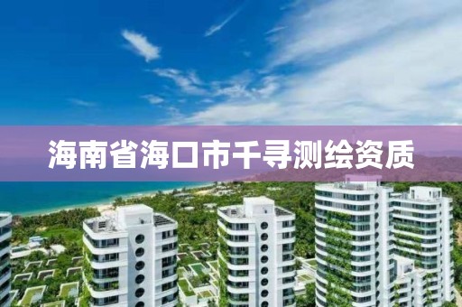 海南省海口市千寻测绘资质 海南省海口市千寻测绘资质