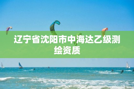 辽宁省沈阳市中海达乙级测绘资质
