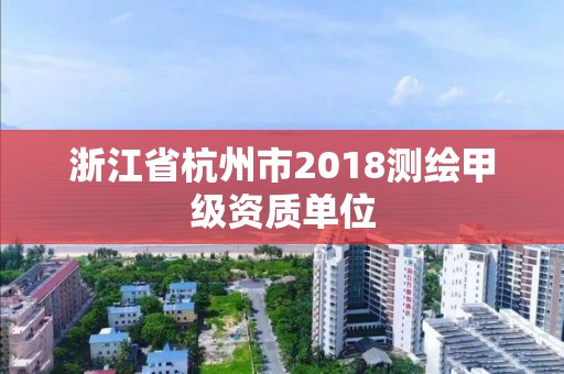 浙江省杭州市2018测绘甲级资质单位 浙江省杭州市2018测绘甲级资质单位