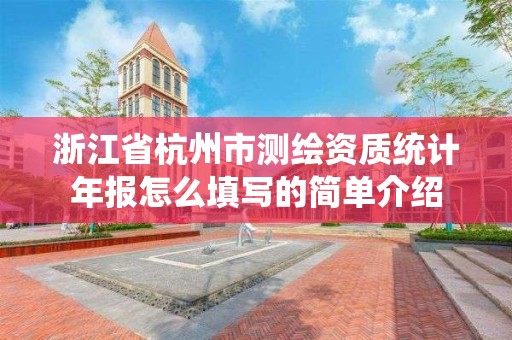 浙江省杭州市测绘资质统计年报怎么填写的简单介绍