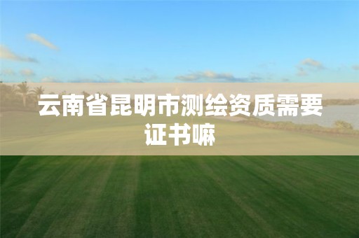 云南省昆明市测绘资质需要证书嘛