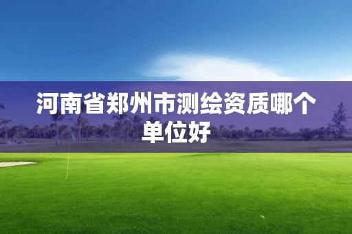 河南省郑州市测绘资质哪个单位好 河南省郑州市测绘资质哪个单位好