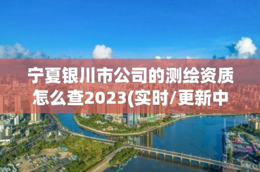 宁夏银川市公司的测绘资质怎么查2023(实时/更新中)