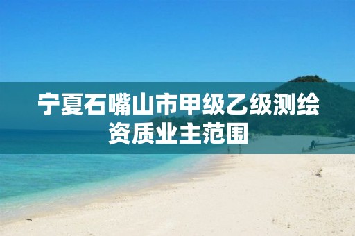 宁夏石嘴山市甲级乙级测绘资质业主范围 宁夏石嘴山市甲级乙级测绘资质业主范围