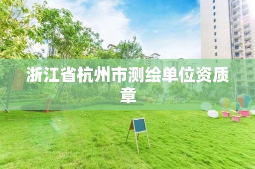 浙江省杭州市测绘单位资质章