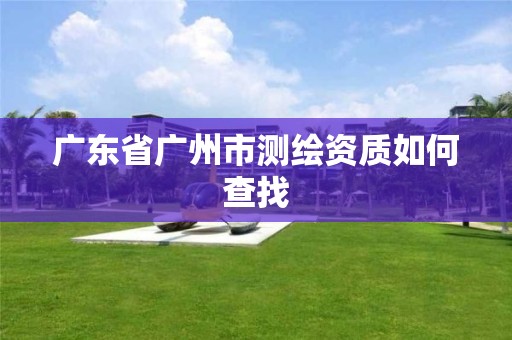 广东省广州市测绘资质如何查找