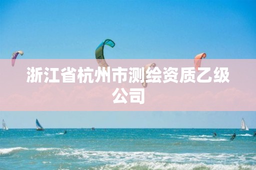 浙江省杭州市测绘资质乙级公司 浙江省杭州市测绘资质乙级公司