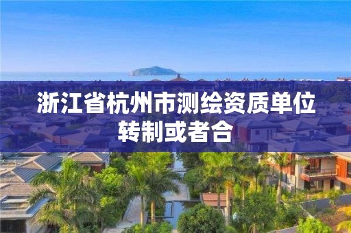 浙江省杭州市测绘资质单位转制或者合 浙江省杭州市测绘资质单位转制或者合