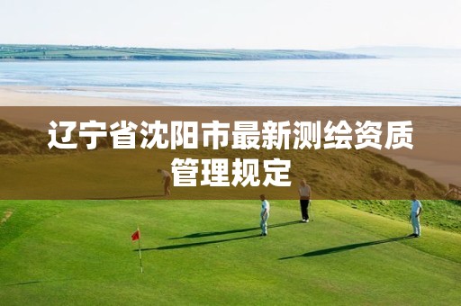 辽宁省沈阳市最新测绘资质管理规定 辽宁省沈阳市最新测绘资质管理规定