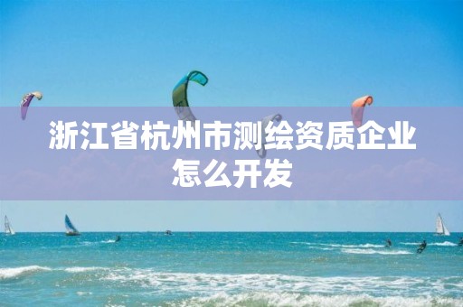 浙江省杭州市测绘资质企业怎么开发