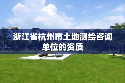 浙江省杭州市土地测绘咨询单位的资质 浙江省杭州市土地测绘咨询单位的资质