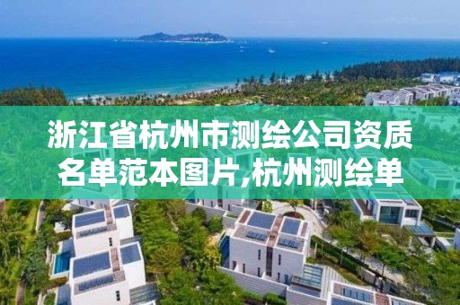 浙江省杭州市测绘公司资质名单范本图片,杭州测绘单位排名。