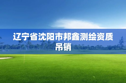 辽宁省沈阳市邦鑫测绘资质吊销