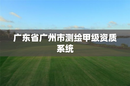 广东省广州市测绘甲级资质系统 广东省广州市测绘甲级资质系统