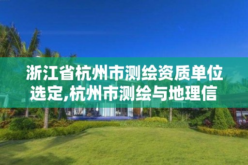 浙江省杭州市测绘资质单位选定,杭州市测绘与地理信息行业协会