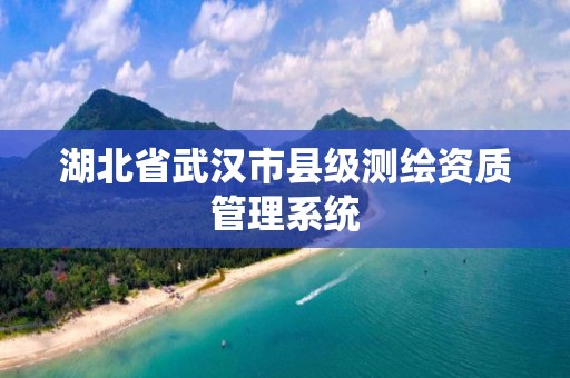 湖北省武汉市县级测绘资质管理系统