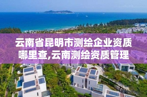 云南省昆明市测绘企业资质哪里查,云南测绘资质管理系统