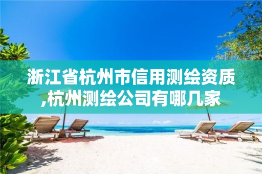 浙江省杭州市信用测绘资质,杭州测绘公司有哪几家