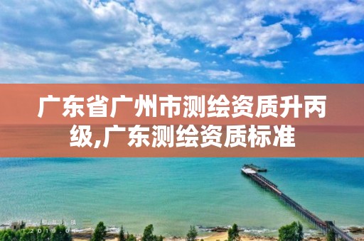 广东省广州市测绘资质升丙级,广东测绘资质标准