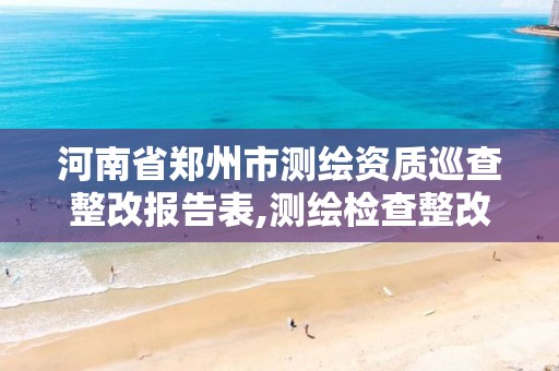 河南省郑州市测绘资质巡查整改报告表,测绘检查整改报告 河南省郑州市测绘资质巡查整改报告表,测绘检查整改报告