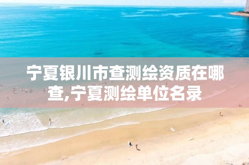 宁夏银川市查测绘资质在哪查,宁夏测绘单位名录 宁夏银川市查测绘资质在哪查,宁夏测绘单位名录