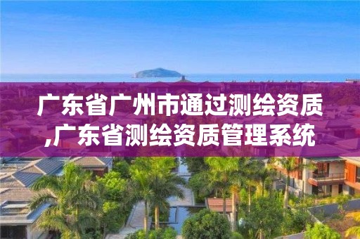 广东省广州市通过测绘资质,广东省测绘资质管理系统