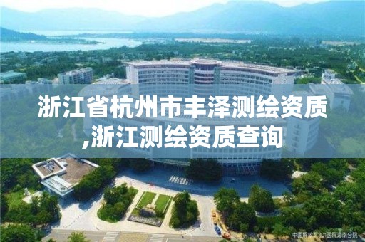 浙江省杭州市丰泽测绘资质,浙江测绘资质查询 浙江省杭州市丰泽测绘资质,浙江测绘资质查询