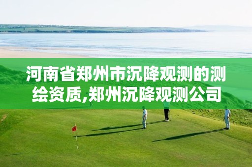 河南省郑州市沉降观测的测绘资质,郑州沉降观测公司