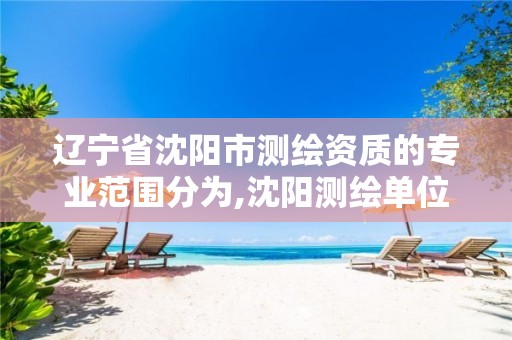 辽宁省沈阳市测绘资质的专业范围分为,沈阳测绘单位。